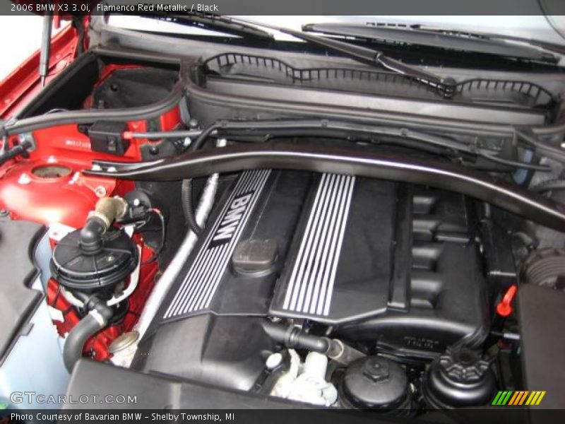 Flamenco Red Metallic / Black 2006 BMW X3 3.0i