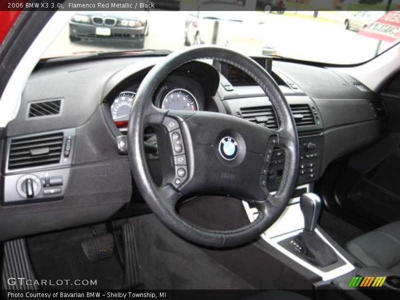 Flamenco Red Metallic / Black 2006 BMW X3 3.0i