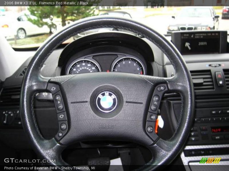 Flamenco Red Metallic / Black 2006 BMW X3 3.0i