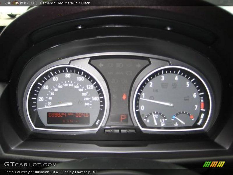 Flamenco Red Metallic / Black 2006 BMW X3 3.0i