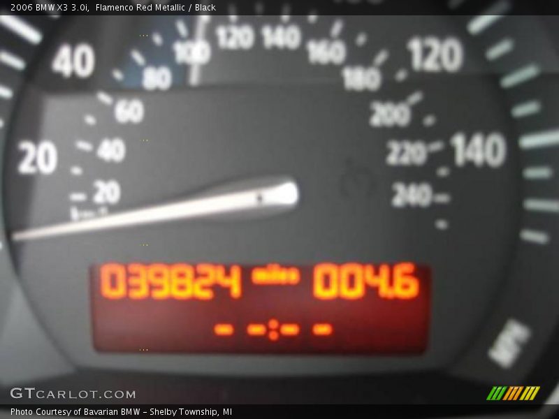Flamenco Red Metallic / Black 2006 BMW X3 3.0i