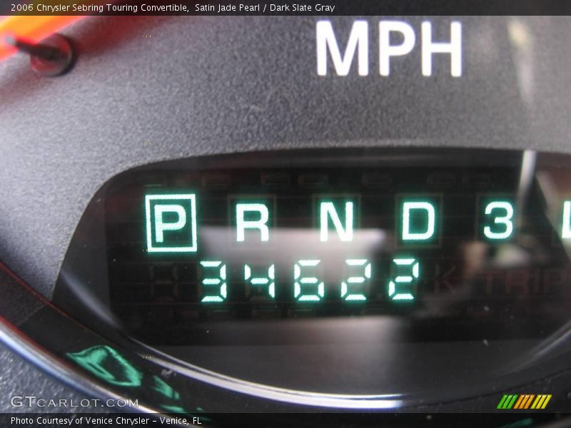 Satin Jade Pearl / Dark Slate Gray 2006 Chrysler Sebring Touring Convertible