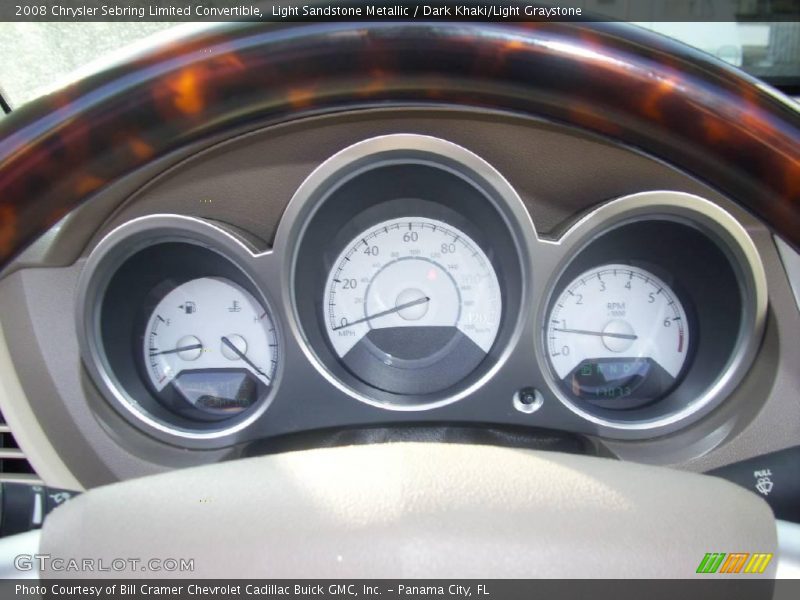 Light Sandstone Metallic / Dark Khaki/Light Graystone 2008 Chrysler Sebring Limited Convertible