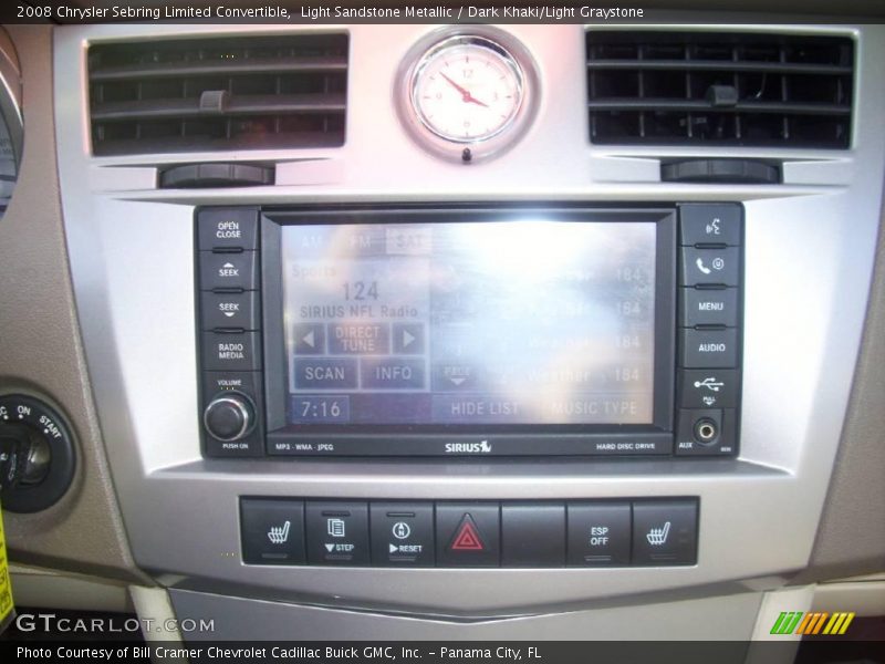 Light Sandstone Metallic / Dark Khaki/Light Graystone 2008 Chrysler Sebring Limited Convertible