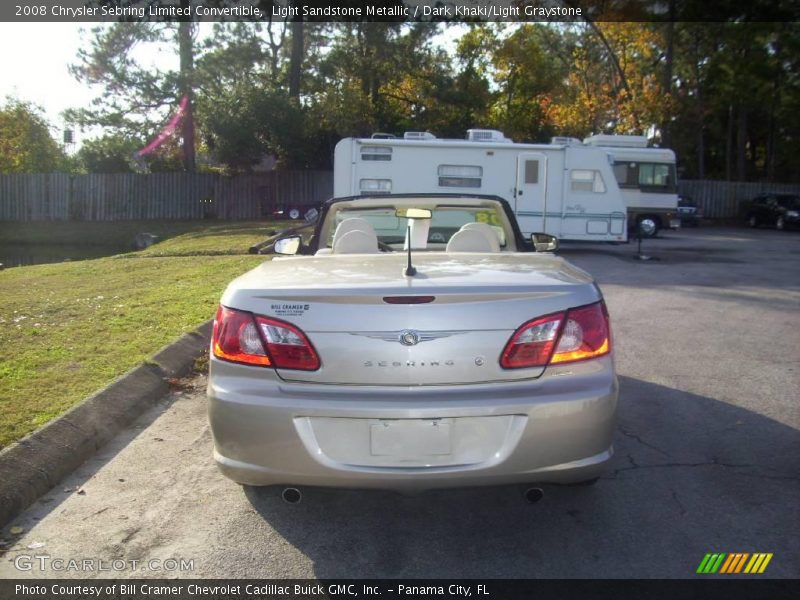 Light Sandstone Metallic / Dark Khaki/Light Graystone 2008 Chrysler Sebring Limited Convertible