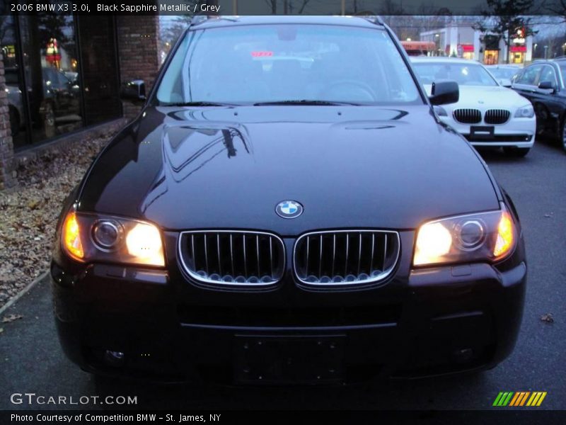 Black Sapphire Metallic / Grey 2006 BMW X3 3.0i