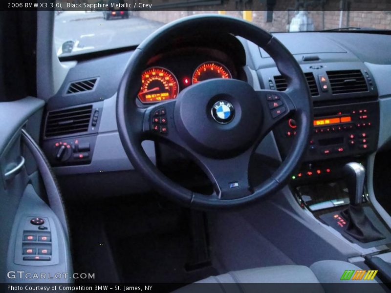 Black Sapphire Metallic / Grey 2006 BMW X3 3.0i