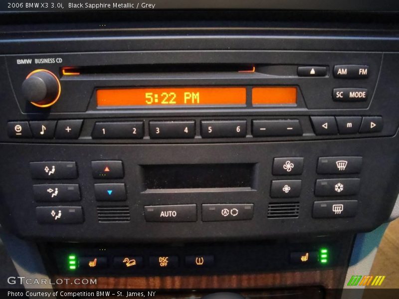 Black Sapphire Metallic / Grey 2006 BMW X3 3.0i