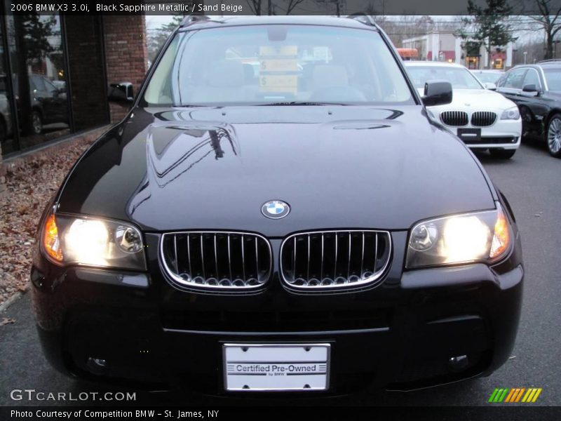 Black Sapphire Metallic / Sand Beige 2006 BMW X3 3.0i
