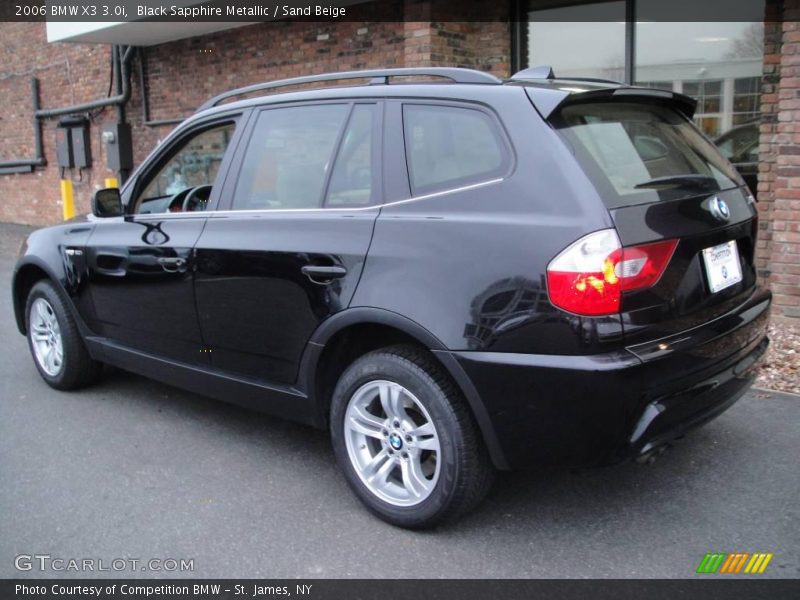 Black Sapphire Metallic / Sand Beige 2006 BMW X3 3.0i