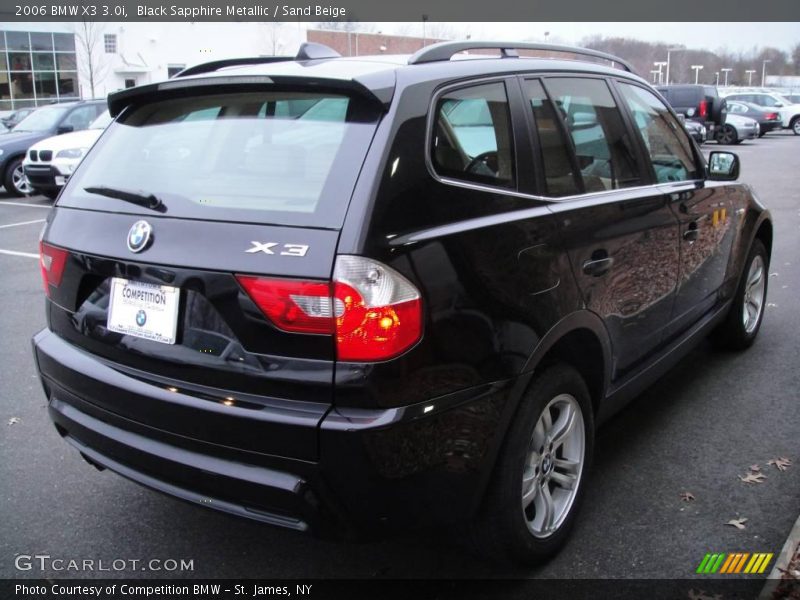 Black Sapphire Metallic / Sand Beige 2006 BMW X3 3.0i