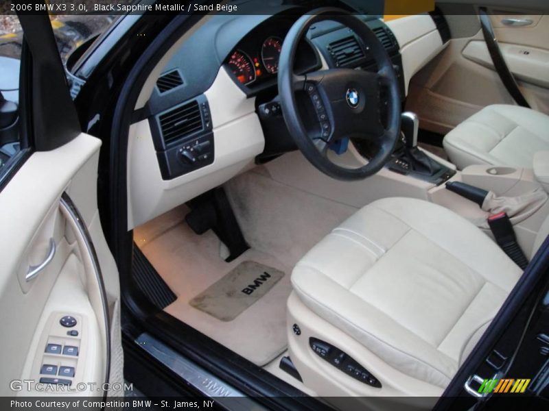 Black Sapphire Metallic / Sand Beige 2006 BMW X3 3.0i
