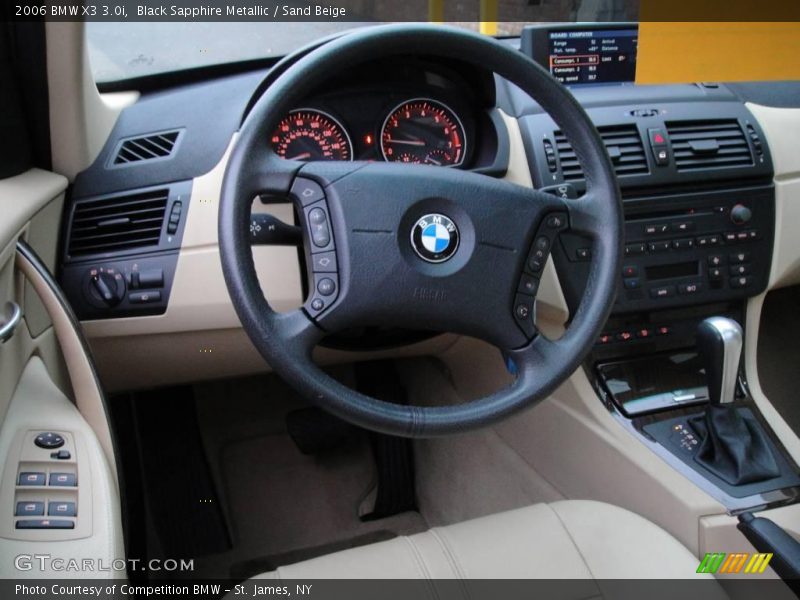 Black Sapphire Metallic / Sand Beige 2006 BMW X3 3.0i
