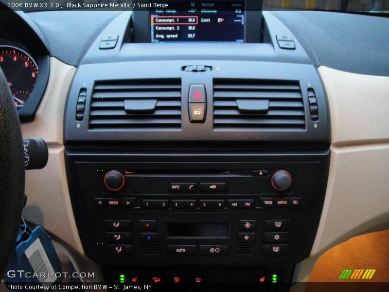Black Sapphire Metallic / Sand Beige 2006 BMW X3 3.0i