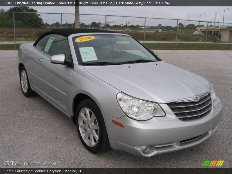 Bright Silver Metallic / Dark Slate Gray/Light Slate Gray 2008 Chrysler Sebring Limited Convertible