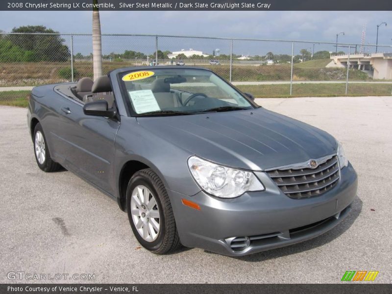 Silver Steel Metallic / Dark Slate Gray/Light Slate Gray 2008 Chrysler Sebring LX Convertible