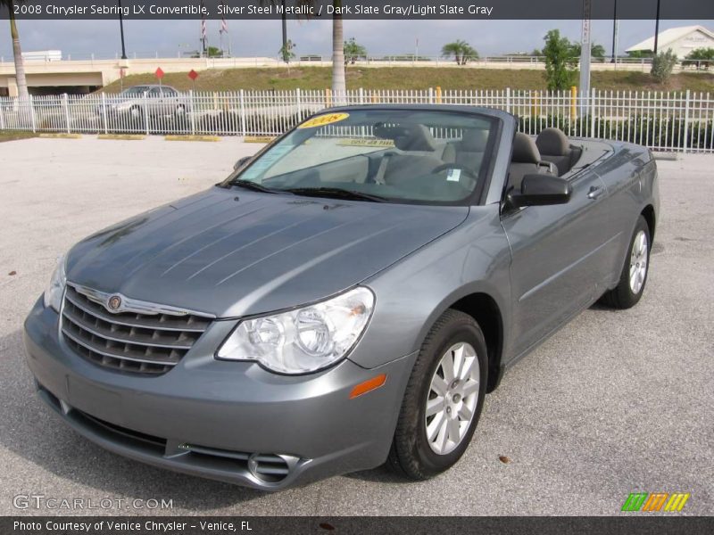 Silver Steel Metallic / Dark Slate Gray/Light Slate Gray 2008 Chrysler Sebring LX Convertible