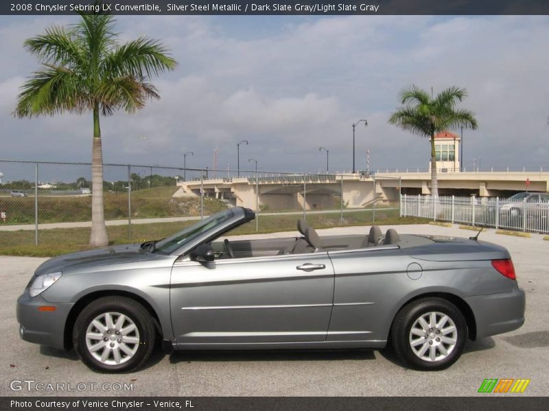 Silver Steel Metallic / Dark Slate Gray/Light Slate Gray 2008 Chrysler Sebring LX Convertible