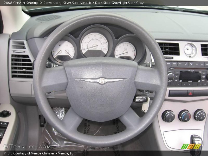 Silver Steel Metallic / Dark Slate Gray/Light Slate Gray 2008 Chrysler Sebring LX Convertible
