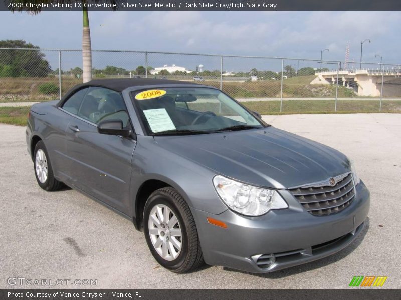 Silver Steel Metallic / Dark Slate Gray/Light Slate Gray 2008 Chrysler Sebring LX Convertible