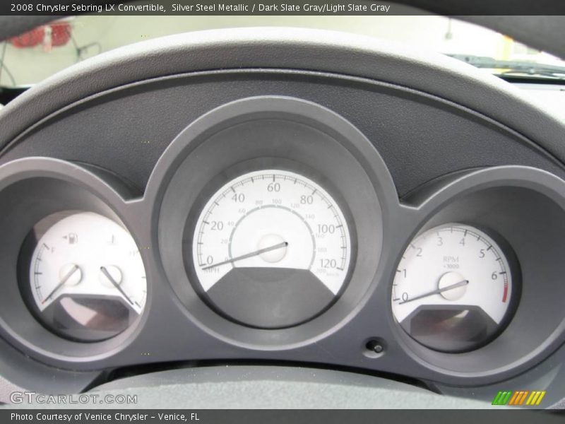 Silver Steel Metallic / Dark Slate Gray/Light Slate Gray 2008 Chrysler Sebring LX Convertible