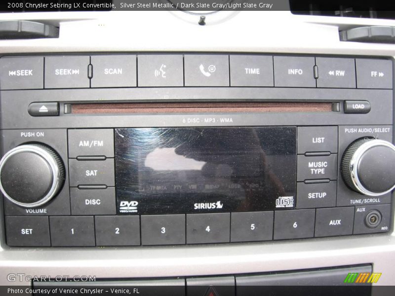 Silver Steel Metallic / Dark Slate Gray/Light Slate Gray 2008 Chrysler Sebring LX Convertible