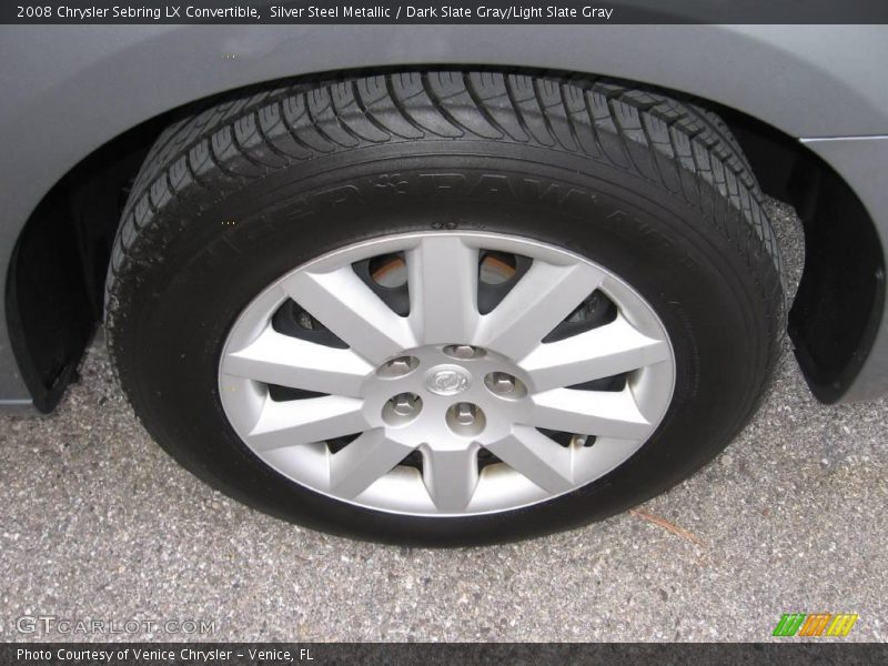 Silver Steel Metallic / Dark Slate Gray/Light Slate Gray 2008 Chrysler Sebring LX Convertible