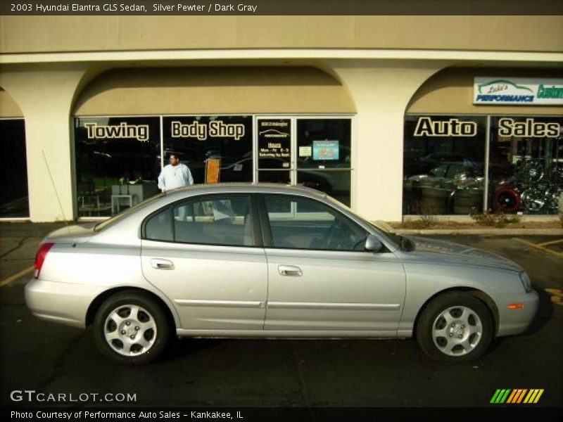 Silver Pewter / Dark Gray 2003 Hyundai Elantra GLS Sedan