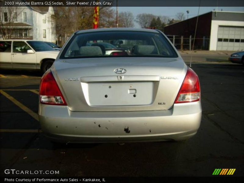 Silver Pewter / Dark Gray 2003 Hyundai Elantra GLS Sedan