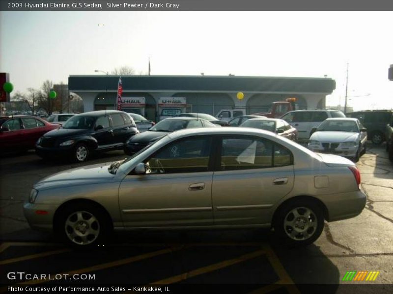 Silver Pewter / Dark Gray 2003 Hyundai Elantra GLS Sedan