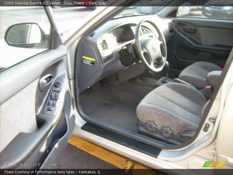 Silver Pewter / Dark Gray 2003 Hyundai Elantra GLS Sedan