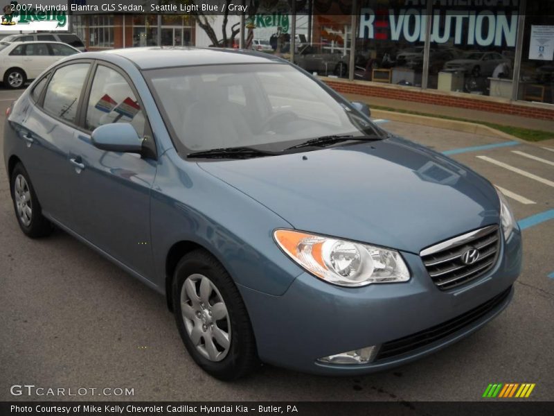 Seattle Light Blue / Gray 2007 Hyundai Elantra GLS Sedan
