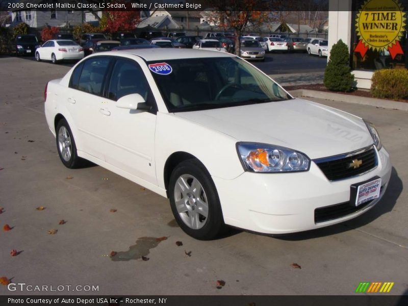 White / Cashmere Beige 2008 Chevrolet Malibu Classic LS Sedan