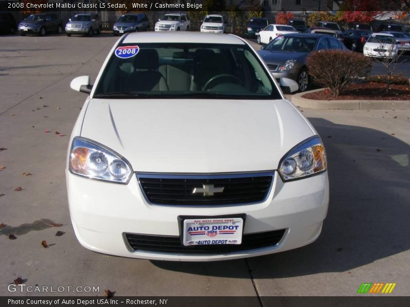White / Cashmere Beige 2008 Chevrolet Malibu Classic LS Sedan