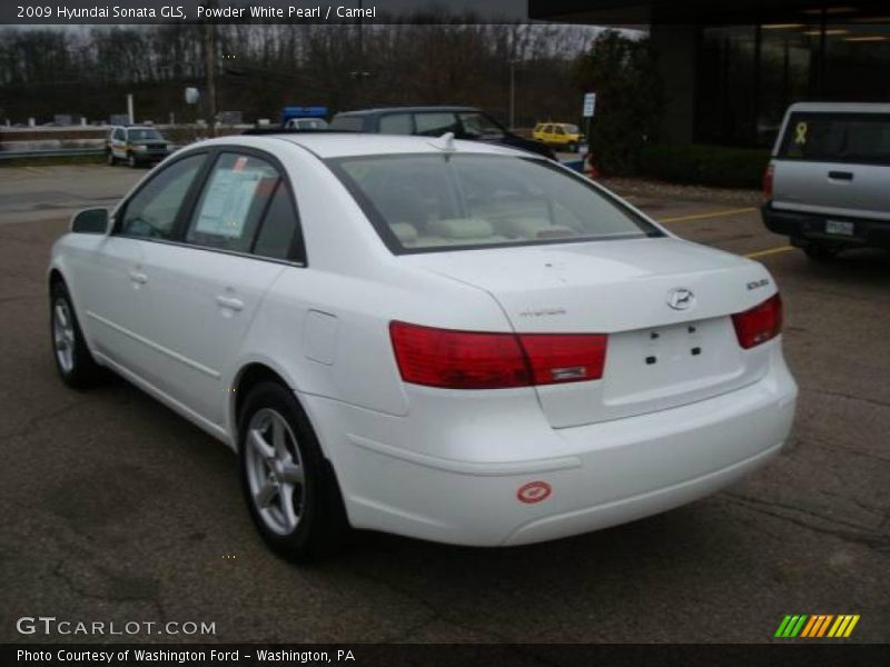 Powder White Pearl / Camel 2009 Hyundai Sonata GLS