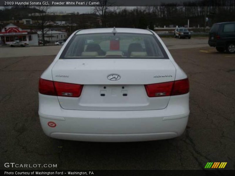 Powder White Pearl / Camel 2009 Hyundai Sonata GLS