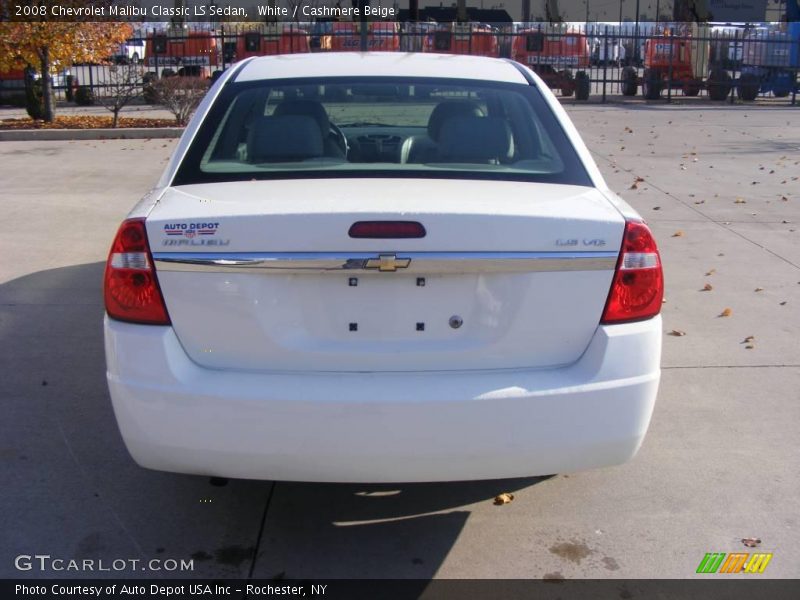 White / Cashmere Beige 2008 Chevrolet Malibu Classic LS Sedan
