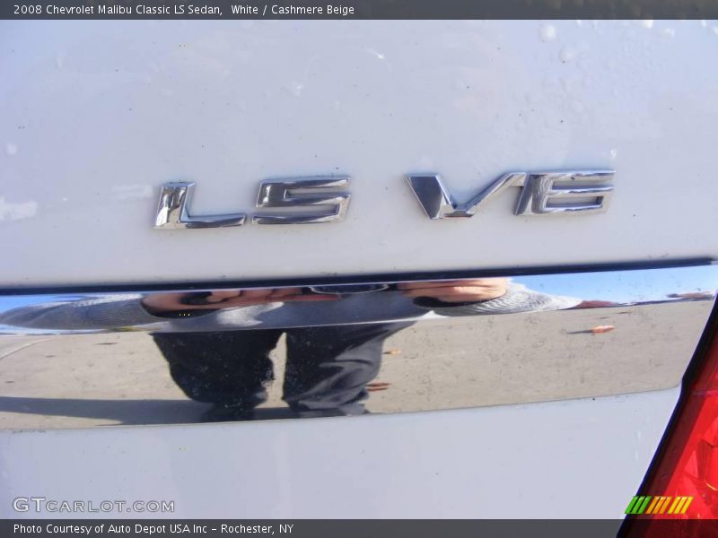 White / Cashmere Beige 2008 Chevrolet Malibu Classic LS Sedan