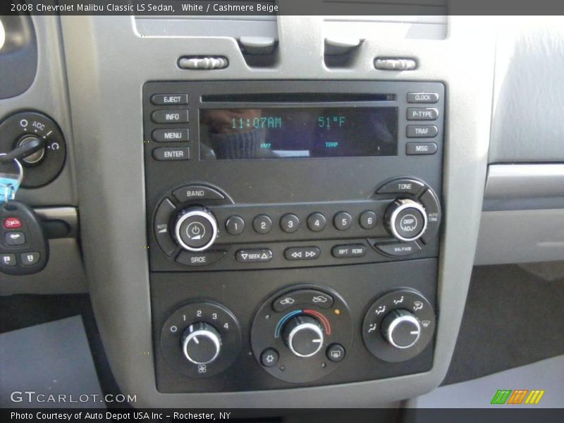 White / Cashmere Beige 2008 Chevrolet Malibu Classic LS Sedan
