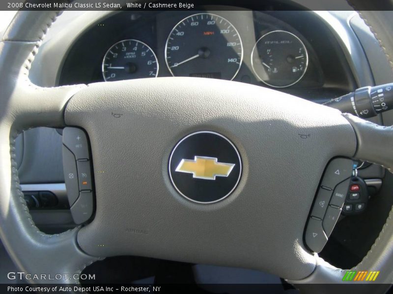 White / Cashmere Beige 2008 Chevrolet Malibu Classic LS Sedan