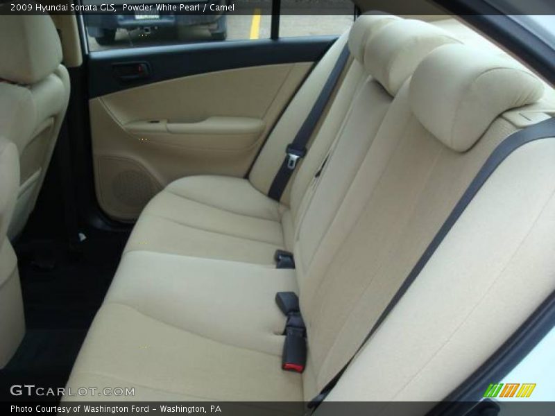 Powder White Pearl / Camel 2009 Hyundai Sonata GLS