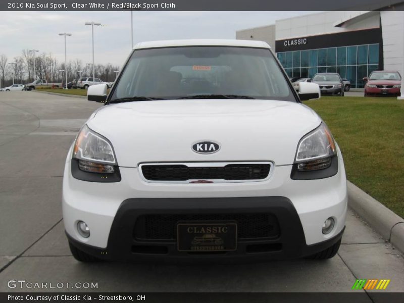 Clear White / Red/Black Sport Cloth 2010 Kia Soul Sport