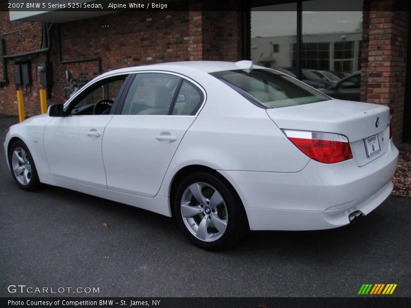 Alpine White / Beige 2007 BMW 5 Series 525i Sedan
