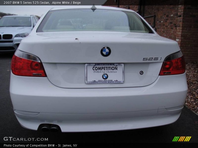 Alpine White / Beige 2007 BMW 5 Series 525i Sedan