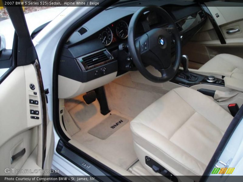 Alpine White / Beige 2007 BMW 5 Series 525i Sedan
