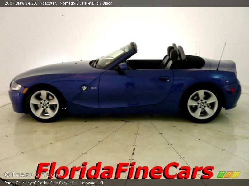 Montego Blue Metallic / Black 2007 BMW Z4 3.0i Roadster