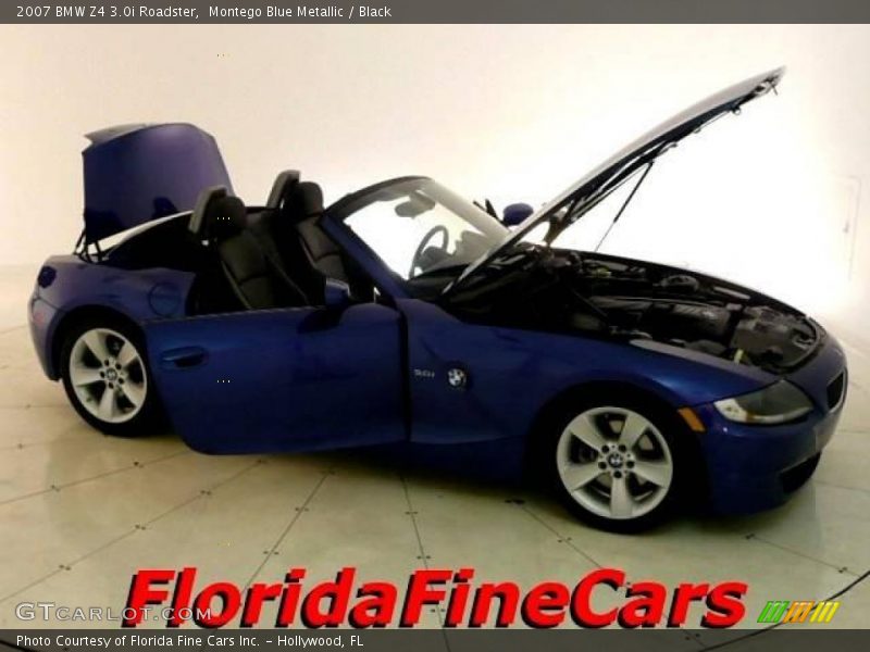 Montego Blue Metallic / Black 2007 BMW Z4 3.0i Roadster