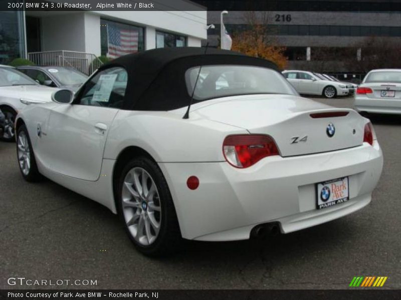 Alpine White / Black 2007 BMW Z4 3.0i Roadster