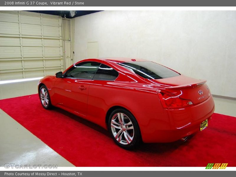 Vibrant Red / Stone 2008 Infiniti G 37 Coupe