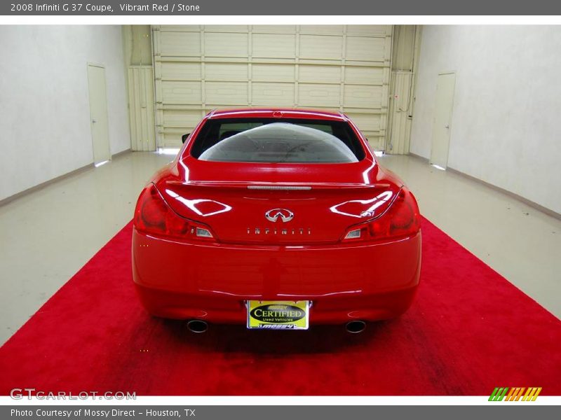 Vibrant Red / Stone 2008 Infiniti G 37 Coupe